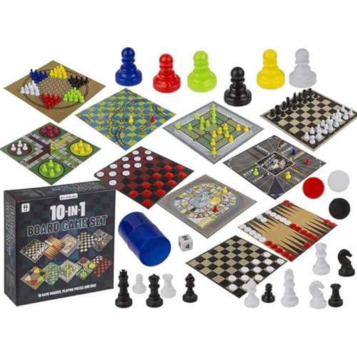 Brettspiel Set | 10 in 1 Spielesammlung für die ganze Familie | Mini Spielesammlung | Für Unterwegs | Schach, Dame, Backgammon, Mühle, Halma UVM. | Klassische Spiele Brettspiel Set | 10 in 1 Spielesammlung für die ganze Familie | Mini Spielesammlung | Für Unterwegs | Schach, Dame, Backgammon, Mühle, Halma UVM. | Klassische Spiele von Close Up