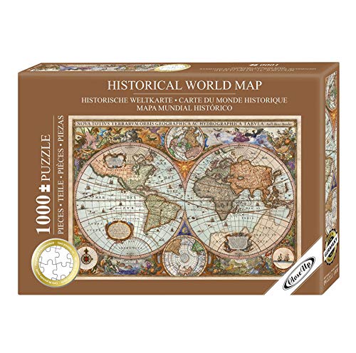 Close Up Historische Weltkarte Puzzle 1000 Teile - Aimee Stewart- 68 x 48 cm, spezielle Puzzlepappe von Close Up