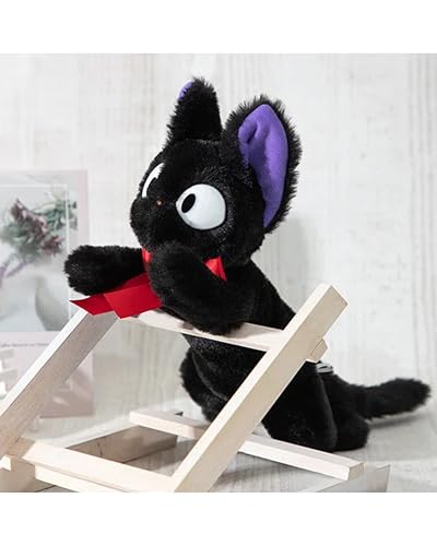 Close Up Kikis Kleiner Lieferservice Jiji Plüschfigur, Studio Ghibli – kuscheliger schwarzer Kater aus dem Anime – hochwertiges Stofftier für Kinder & Fans, Geschenkidee, Dekoration von Close Up