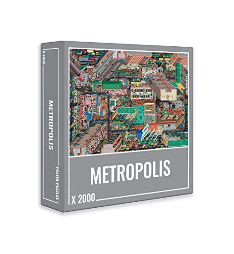 Cloudberries Metropolis, Mega Detailliertes 2000 Teile Puzzle für Erwachsene mit Cooler 3D-Stadtkarte und Architekturthema von Cloudberries