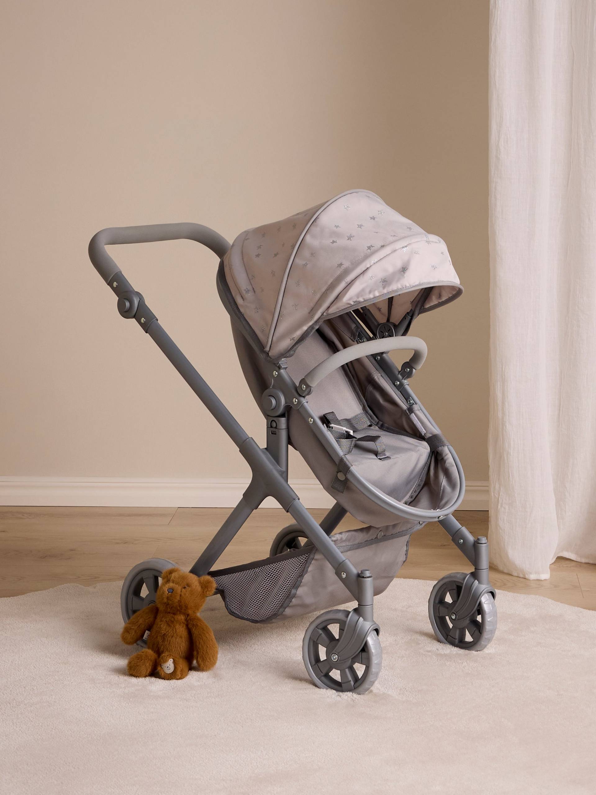 Cloudberry Castle 2-In-1 Puppenwagen, Grau von Cloudberry Castle