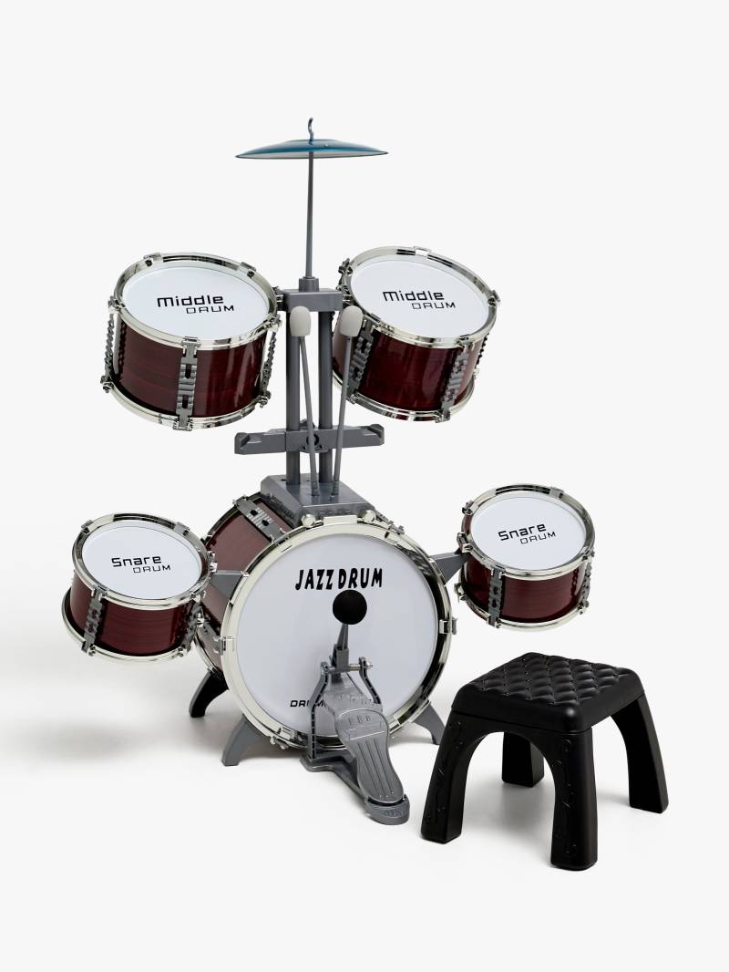 Cloudberry Castle Jazzdrum Trommelset für Kinder mit Hocker, Weinrot von Cloudberry Castle