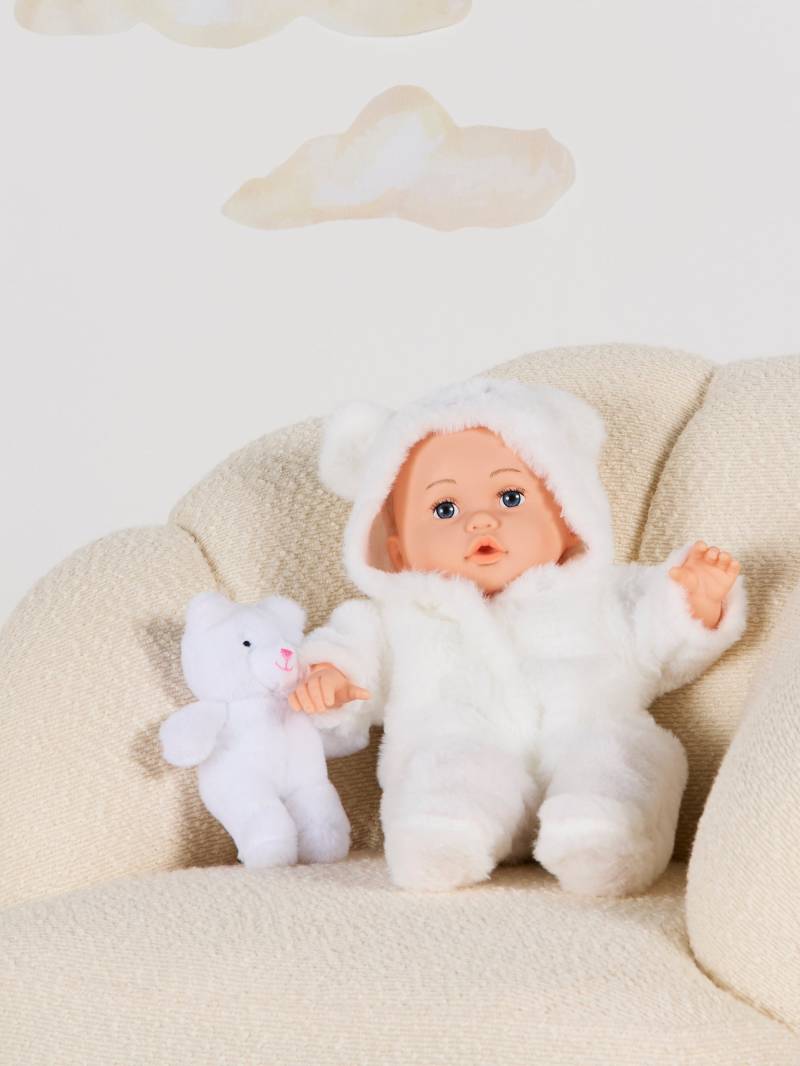 Cloudberry Castle Puppe mit Tierkostüm 40 cm, Weiß von Cloudberry Castle