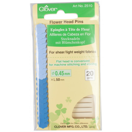 Clover Blumenkopf-Stecknadeln extrafein 0,45x50mm - 20 Stk Clover Blumenkopf-Stecknadeln extrafein 0,45x50mm - 20 Stk von Clover