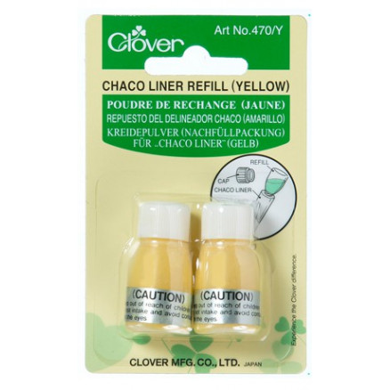 Clover Schneiderkreide Liner Nachfüllpack Gelb - 2 Stk von Clover
