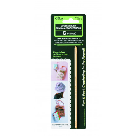 Clover Doppelseitige Tunesische Häkelnadel Bambus 15cm 4,00mm Clover Doppelseitige Tunesische Häkelnadel Bambus 15cm 4,00mm von Clover
