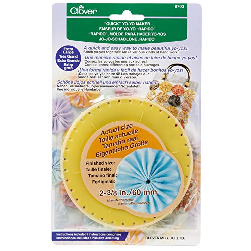 - Clover Jojo-/Stoffblumen-Schablonen, schnell, rund, 6 cm, 2er-Pack, Nr. 8703 - Clover Jojo-/Stoffblumen-Schablonen, schnell, rund, 6 cm, 2er-Pack, Nr. 8703 von Clover