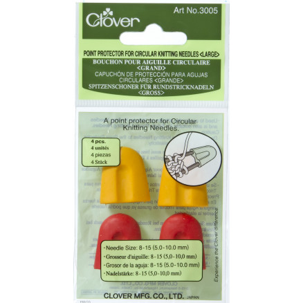Clover Maschenstopper / Nadelspitzen Schützer für Rundstricknadeln 5-10mm - 4 Stk von Clover