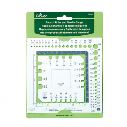Clover Zählrahmen für Maschen / Stricknadelmaß 2-10mm/0-15US Clover Zählrahmen für Maschen / Stricknadelmaß 2-10mm/0-15US von Clover