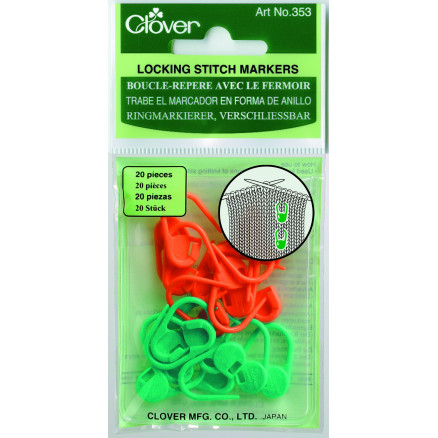 Clover Maschenmarkierer 20 Stk. in Grün und Orange Clover Maschenmarkierer 20 Stk. in Grün und Orange von Clover