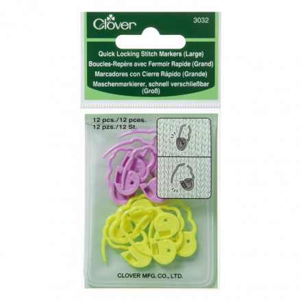 Clover Maschenmarkierer Groß 25 mm in Gelb und Rosa - 12 Stk Clover Maschenmarkierer Groß 25 mm in Gelb und Rosa - 12 Stk von Clover