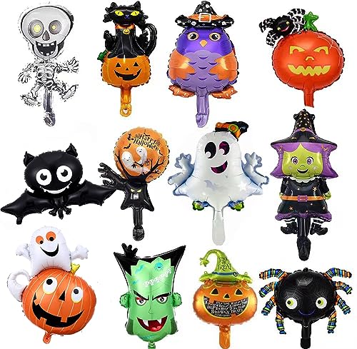 12 Stück Halloween Luftballons Halloween Party Deko Kinder Halloween Dekoration Mini Halloween Folienballons Geister Fledermaus Spinnen Helium Luftballons 12 Stück Halloween Luftballons Halloween Party Deko Kinder Halloween Dekoration Mini Halloween Folienballons Geister Fledermaus Spinnen Helium Luftballons von CloverCy