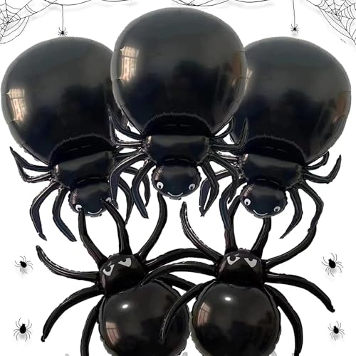 5 Stück Halloween Spinne Luftballons Große Halloween Spinnen Folienballons für Kinder Halloween Geburtstag Party Deko 5 Stück Halloween Spinne Luftballons Große Halloween Spinnen Folienballons für Kinder Halloween Geburtstag Party Deko von CloverCy