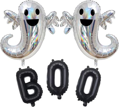Halloween Luftballons Halloween BOO Geister Folienballons, Riesen Geister Folienballons für Halloween Party Deko Kinder 85cm×90cm Halloween Luftballons Halloween BOO Geister Folienballons, Riesen Geister Folienballons für Halloween Party Deko Kinder 85cm×90cm von CloverCy