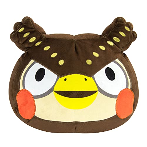 Club Mocchi Mocchi Animal Crossing Blathers Mega Plüschtier 40cm, Nintendo Plüschtiere, Schlafzimmerzubehör für Kinder, Dekokissen, Super Mario Stofftier für Jungen und Mädchen, geeignet ab 3 Jahren + von Megasketcher