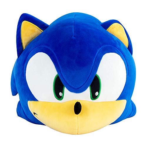 Club Mocchi Mocchi T12419 Sonic The Hedgehog 40cm, SEGA Merchandise Plüschtier Spielzeug, Dekokissen, Kuscheltier, Stofftier für Jungen und Mädchen, geeignet ab 3 Jahren +, Blue von Club Mocchi Mocchi