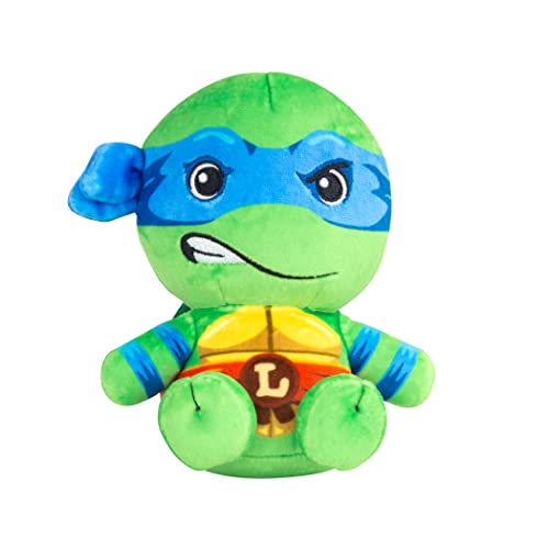 Club Mocchi Mocchi Teenage Mutant Ninja Turtles Leonardo Junior TMNT Kuscheltier - Sammelbare TMNT Kuscheltieretiere - Offiziell lizenzierte Superhelden Spielzeuge - Ninja Kinderspielzeug 3+ Jahre von Club Mocchi Mocchi