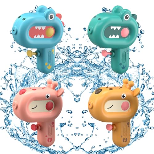 4PCS Kinder Dinosaurier Wasserpistole, Mini Wasserpistole, Wasserpistole Spielzeug, Großer Reichweite Water Blaster Spielzeug Für Strandspiele Outdoor-Camping, Poolpartys, Gartenaktivitäten von Clvsyh