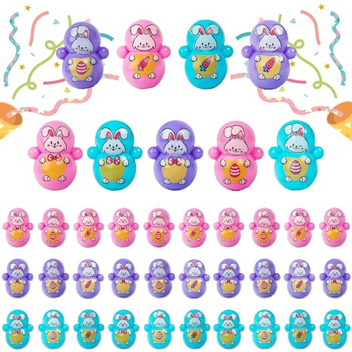 50 Stück Desktop-Tumbler-Dekoration, Mini-Wackelspielzeug, Hasen Figuren Stehaufmännchen Spielzeug, Hasen Desktop Ornament, Süßes Hasen-Tumbler-Spielzeug 50 Stück Desktop-Tumbler-Dekoration, Mini-Wackelspielzeug, Hasen Figuren Stehaufmännchen Spielzeug, Hasen Desktop Ornament, Süßes Hasen-Tumbler-Spielzeug von Clvsyh
