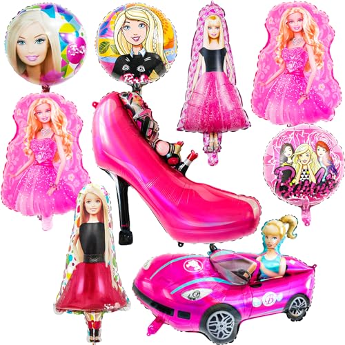 9 Stück Barbiprinzessin Luftballons Geburtstag Dekoration, Bar-bi Aluminium Folie Ballon Dekoration, Mädchen Geburtstag Dekorationen für Geburtstagsdekorationen Hochzeiten Partyfeiern 9 Stück Barbiprinzessin Luftballons Geburtstag Dekoration, Bar-bi Aluminium Folie Ballon Dekoration, Mädchen Geburtstag Dekorationen für Geburtstagsdekorationen Hochzeiten Partyfeiern von Clvsyh