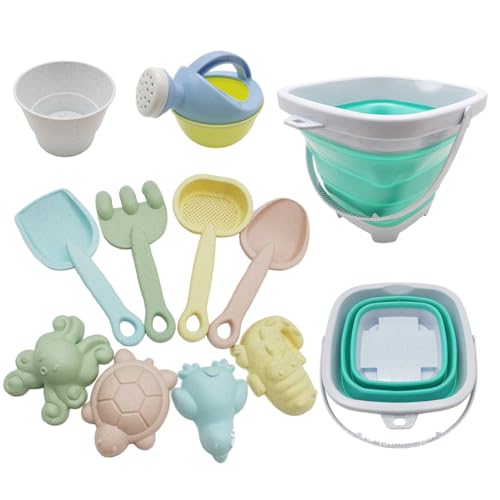 Clvsyh 11-teiliges Sandspielzeug Set, Strandspielzeug für Kinder, mit Sandförmchen, Eimer, Schaufeln, Gießkanne und Sieb, für Kinder ab 1 Jahr Clvsyh 11-teiliges Sandspielzeug Set, Strandspielzeug für Kinder, mit Sandförmchen, Eimer, Schaufeln, Gießkanne und Sieb, für Kinder ab 1 Jahr von Clvsyh