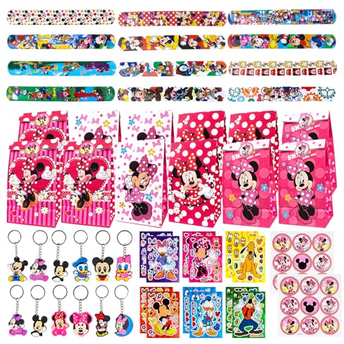 Clvsyh 48 Stück Themed Party Supplies,Mouse Party Favour Set Mit Slap-Armbänder Silikon Schlüsselbund Geschenktüten Kinderaufkleber, Geburtstag Deko Für Kinder Mitgebsel Partygeschenk Clvsyh 48 Stück Themed Party Supplies,Mouse Party Favour Set Mit Slap-Armbänder Silikon Schlüsselbund Geschenktüten Kinderaufkleber, Geburtstag Deko Für Kinder Mitgebsel Partygeschenk von Clvsyh