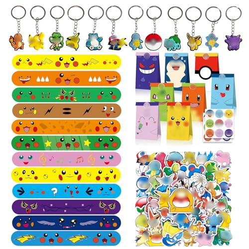 Clvsyh 86 Cartoon Party Kinder Mitgebsel, Party Kindergeburtstag Geschenke Set, mit Anime Geschenktüten Schnapparmbänder Cartoon Schlüsselanhänger Aufkleber, Party Kleinegeschenke Give Jungen Mädchen Clvsyh 86 Cartoon Party Kinder Mitgebsel, Party Kindergeburtstag Geschenke Set, mit Anime Geschenktüten Schnapparmbänder Cartoon Schlüsselanhänger Aufkleber, Party Kleinegeschenke Give Jungen Mädchen von Clvsyh