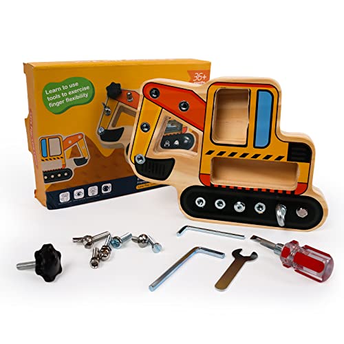 Montessori Holz Schraubbrett, Pädagogisches Spielzeug, Fahrzeug Schrauben Set, Montessori Spielzeug, Schraubenbrett Kinder Lernspielzeug für Mädchen Junge Kinderspielzeug Motorikspielzeug-ab 3 Jahre Montessori Holz Schraubbrett, Pädagogisches Spielzeug, Fahrzeug Schrauben Set, Montessori Spielzeug, Schraubenbrett Kinder Lernspielzeug für Mädchen Junge Kinderspielzeug Motorikspielzeug-ab 3 Jahre von Clvsyh