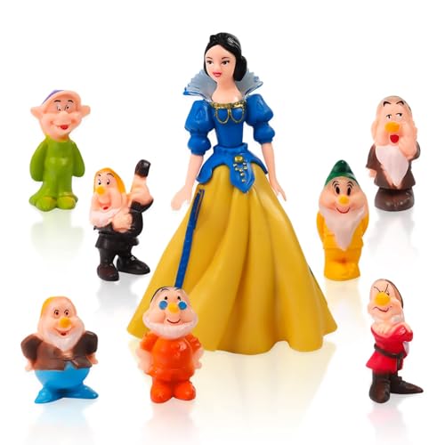 Snow White and Seven Dwarfs Tortenfigur, Snow White Mini Figuren Set Happy Birthday Cake Toppers Mini Figuren Spielzeug Geburtstagsdeko, Geburtstags Party liefert Cupcake Figuren, 8 pcs Snow White and Seven Dwarfs Tortenfigur, Snow White Mini Figuren Set Happy Birthday Cake Toppers Mini Figuren Spielzeug Geburtstagsdeko, Geburtstags Party liefert Cupcake Figuren, 8 pcs von Clvsyh
