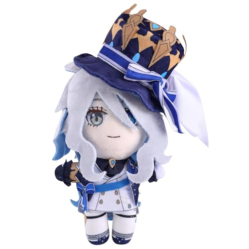 Clybeaut Genshin Plüschtier, 20cm Genshin Charakter Plüschpuppe, Genshin Kostüm-Plüschrequisiten, Furina Anime Doors Plüsch Spielzeug, Plüschpuppen, Die Gewechselt Werden Können (Furina) von Clybeaut