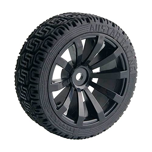 Clynex 4 Stück Flache Rennreifen, Radversatz 6 mm, for HSP, for HPI, 1.10 On-Road Car RC-Autoreifen(601-8014) von Clynex