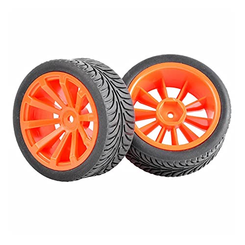 Clynex 4 Stück Flache Rennreifen, Radversatz 6 mm, for HSP, for HPI, 1.10 On-Road Car RC-Autoreifen(604-8007) von Clynex