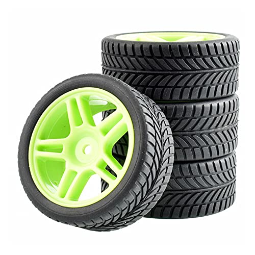 Clynex 4-teiliges ABS-Rad aus Gummireifen, for HSP, for HPI, 1.10 On-Road-Auto RC-Autoreifen(905G-6085) von Clynex