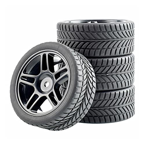 Clynex 4-teiliges ABS-Rad aus Gummireifen, for HSP, for HPI, 1.10 On-Road-Auto RC-Autoreifen(905H-6085) von Clynex