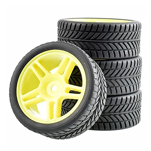 Clynex 4-teiliges ABS-Rad aus Gummireifen, for HSP, for HPI, 1.10 On-Road-Auto RC-Autoreifen(905Y-6085) von Clynex