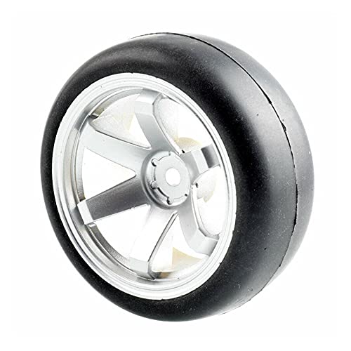 Clynex 4-teiliges ABS-Rad aus Gummireifen, for HSP, for HPI, 1.10 On-Road-Auto RC-Autoreifen(Silver Wheel) von Clynex