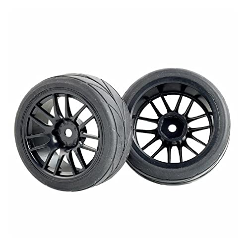 Clynex 4P Grip-Reifen, Schwammrad einsetzen, for HSP Racing, 1/10 1.10 On-Road-Auto RC-Autoreifen(Black Wheel) von Clynex