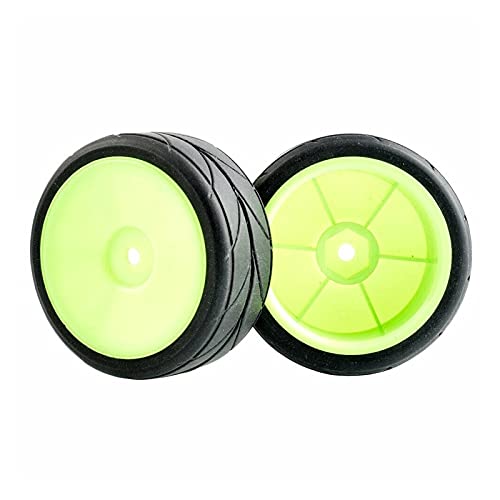 Clynex 4P Grip-Reifen, Schwammrad einsetzen, for HSP Racing, 1/10 1.10 On-Road-Auto RC-Autoreifen(Green Wheel) von Clynex