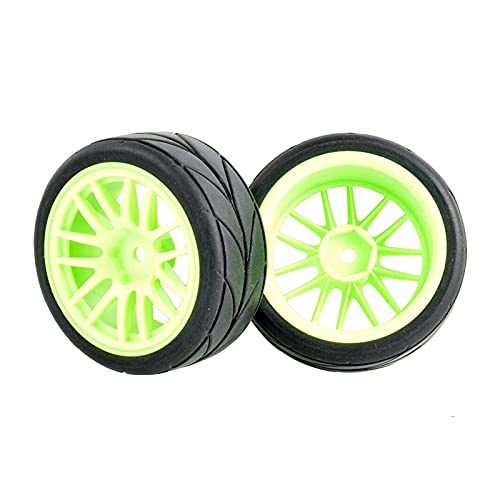 Clynex 4P Grip-Reifen, Schwammrad einsetzen, for HSP Racing, 1/10 1.10 On-Road-Auto RC-Autoreifen(Green Wheel) von Clynex