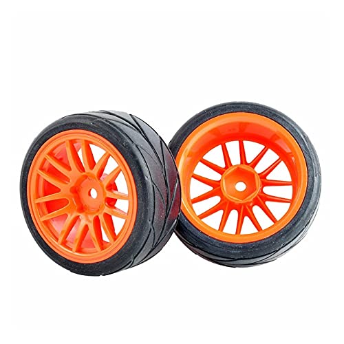 Clynex 4P Grip-Reifen, Schwammrad einsetzen, for HSP Racing, 1/10 1.10 On-Road-Auto RC-Autoreifen(Red Wheel) von Clynex