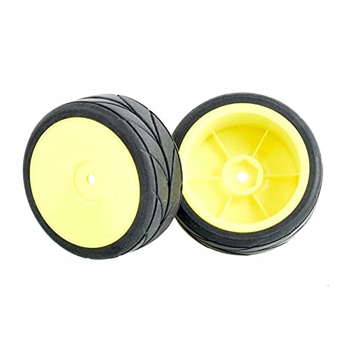 Clynex 4P Grip-Reifen, Schwammrad einsetzen, for HSP Racing, 1/10 1.10 On-Road-Auto RC-Autoreifen(Yellow Wheel) von Clynex