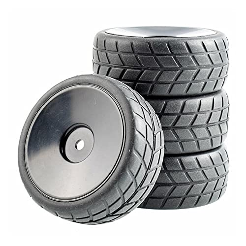 Clynex 4P Reifen mit Schwammrad, for HSP, for HPI, 1/10 1.10 On-Road Tourenwagen RC-Autoreifen(Black Wheel) von Clynex