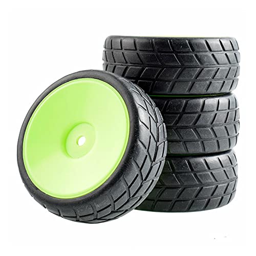 Clynex 4P Reifen mit Schwammrad, for HSP, for HPI, 1/10 1.10 On-Road Tourenwagen RC-Autoreifen(Green Wheel) von Clynex