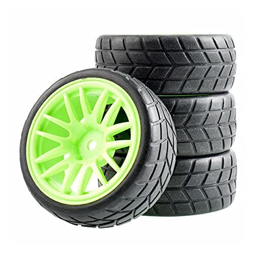 Clynex 4P Reifen mit Schwammrad, for HSP, for HPI, 1/10 1.10 On-Road Tourenwagen RC-Autoreifen(Green Wheel) von Clynex