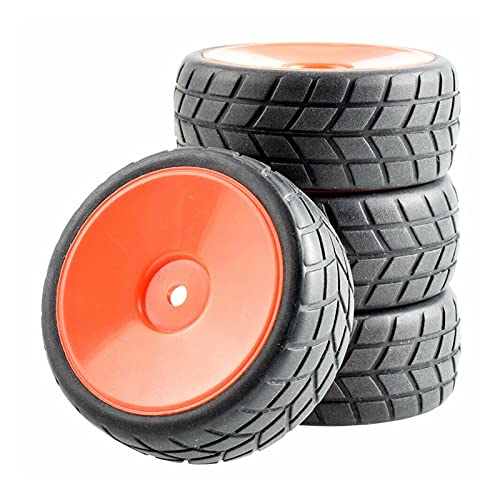 Clynex 4P Reifen mit Schwammrad, for HSP, for HPI, 1/10 1.10 On-Road Tourenwagen RC-Autoreifen(Red Wheel) von Clynex