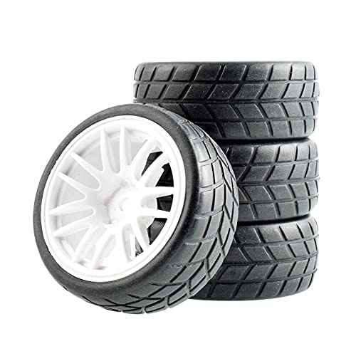 Clynex 4P Reifen mit Schwammrad, for HSP, for HPI, 1/10 1.10 On-Road Tourenwagen RC-Autoreifen(White Wheel) von Clynex