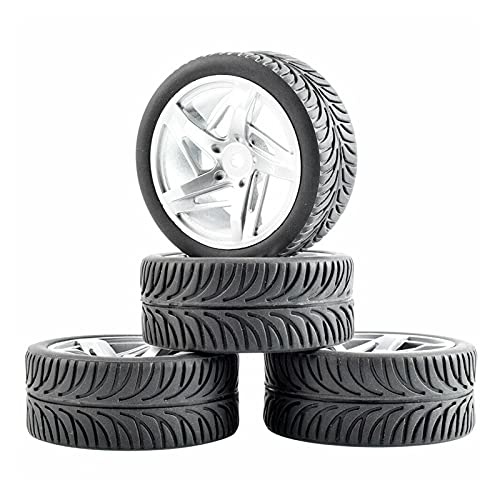 Clynex 4PCS Grip Reifen Rad, for HSP, for HPI Racing, 1/10 1:10 On-Road Auto RC-Autoreifen(Rim01S-8007) von Clynex