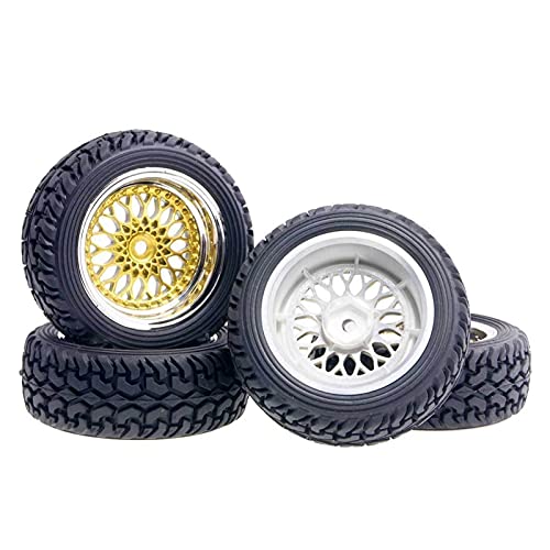 Clynex Beschichtung Rad Offset 6mm Rally Reifen 1,16 On-Road Rally Auto RC-Autoreifen(Black) von Clynex