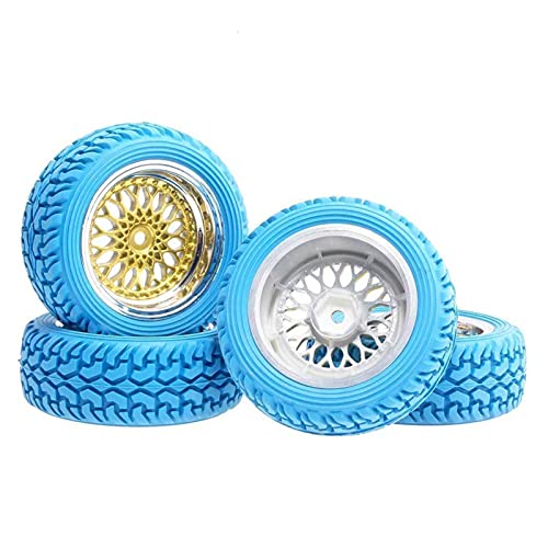 Clynex Beschichtung Rad Offset 6mm Rally Reifen 1,16 On-Road Rally Auto RC-Autoreifen(Blue) von Clynex