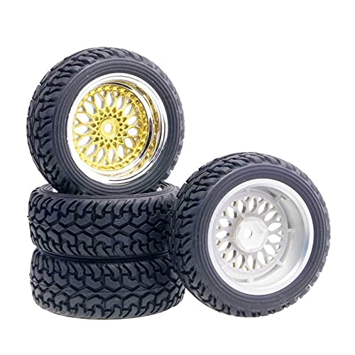 Clynex Beschichtung Radversatz 3mm Rallyereifen 1:16 On-Road Rallyeauto RC-Autoreifen(Black) von Clynex